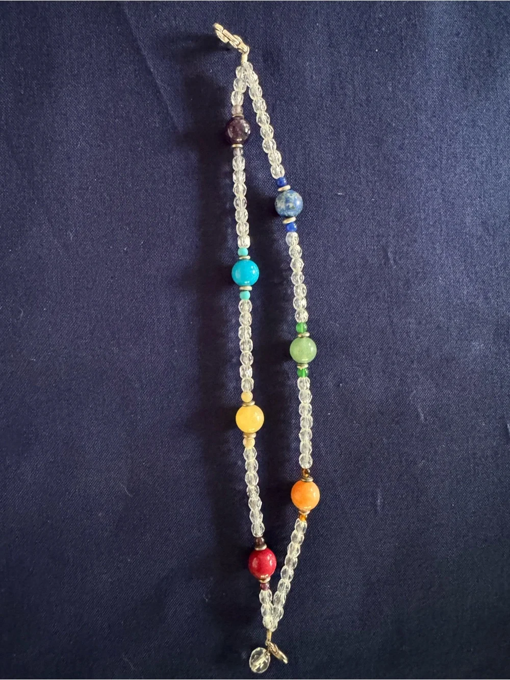 Crystal Beaded Multicolor Chakra Bracelet